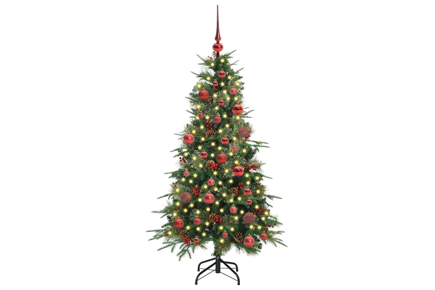 Vidaxl Artificial Hinged Christmas Tree Green 150 Cm Pe And Pvc-3