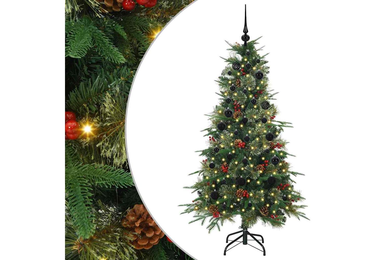 Vidaxl Artificial Hinged Christmas Tree Green 150 Cm Pe And Pvc-2
