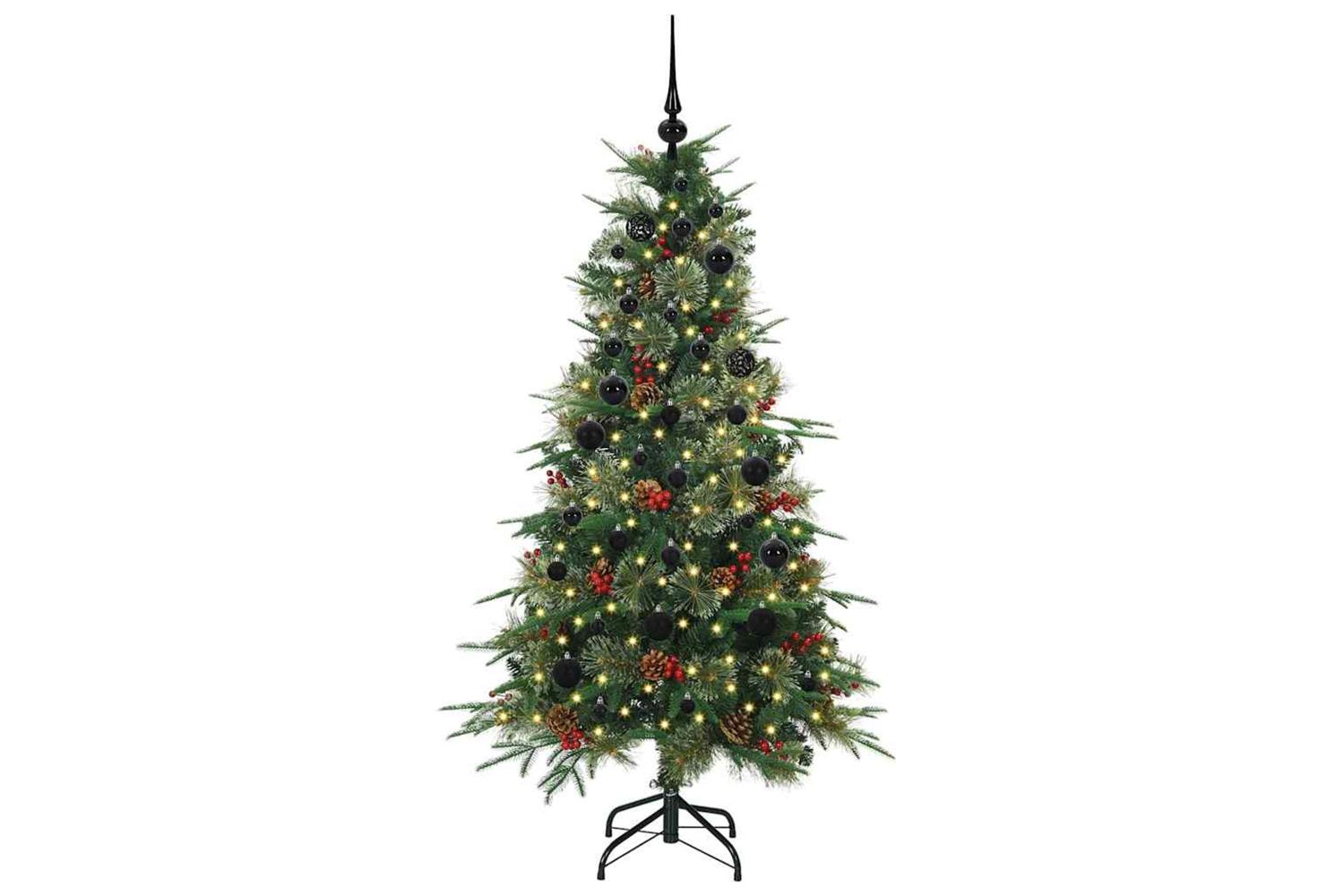 Vidaxl Artificial Hinged Christmas Tree Green 150 Cm Pe And Pvc-3