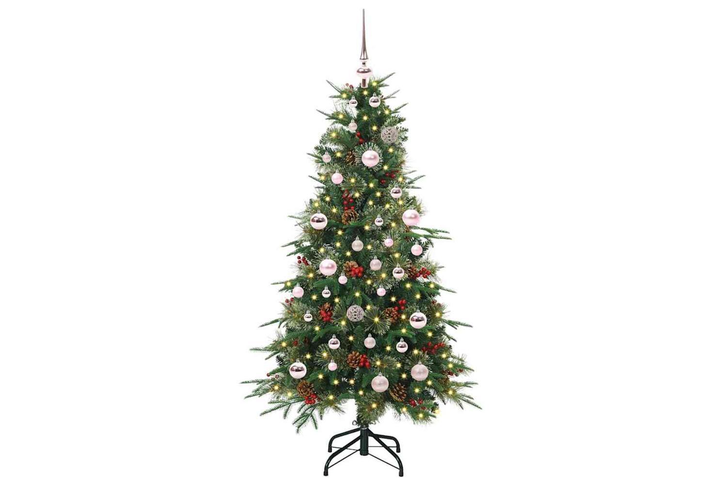Vidaxl Artificial Hinged Christmas Tree Green 150 Cm Pe And Pvc-2