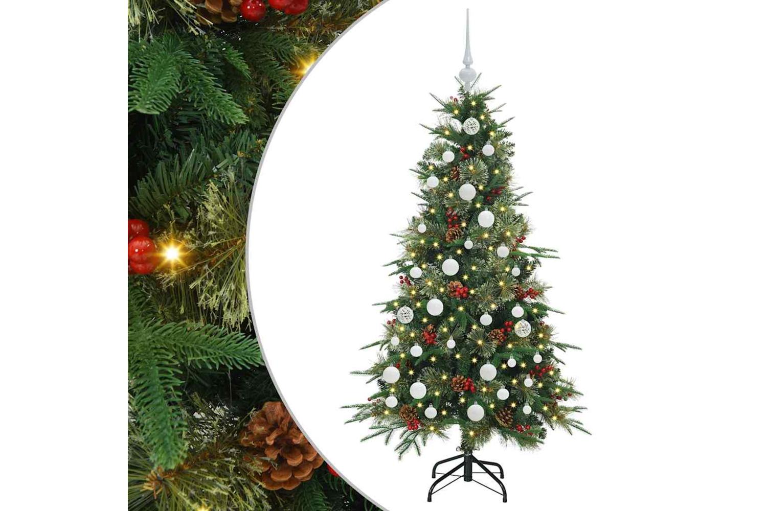 Vidaxl Artificial Hinged Christmas Tree Green 150 Cm Pe And Pvc-2