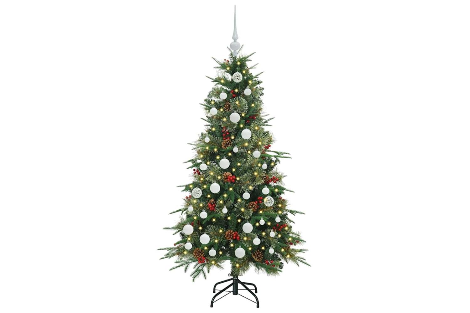Vidaxl Artificial Hinged Christmas Tree Green 150 Cm Pe And Pvc-3