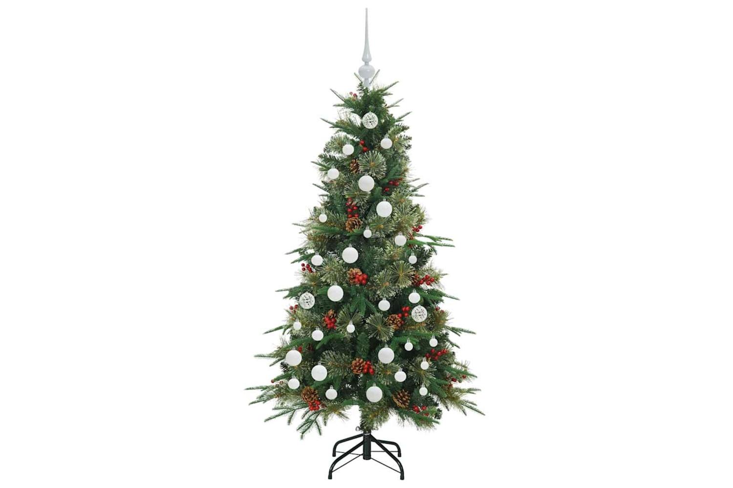 Vidaxl Artificial Hinged Christmas Tree Green 150 Cm Pe And Pvc-4