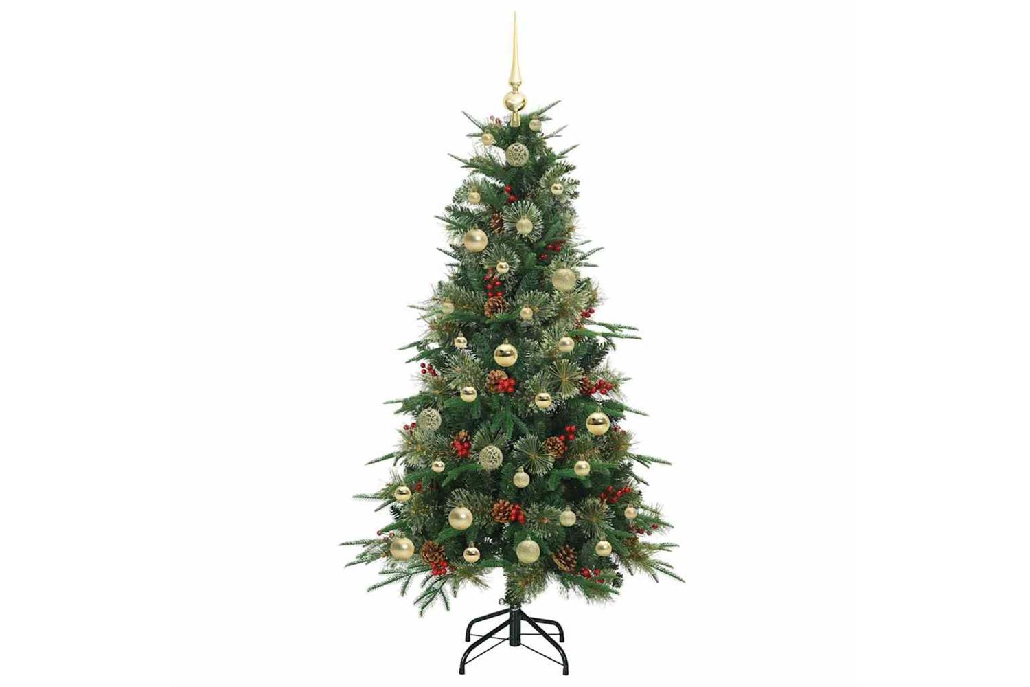 Vidaxl Artificial Hinged Christmas Tree Green 150 Cm Pe And Pvc-4