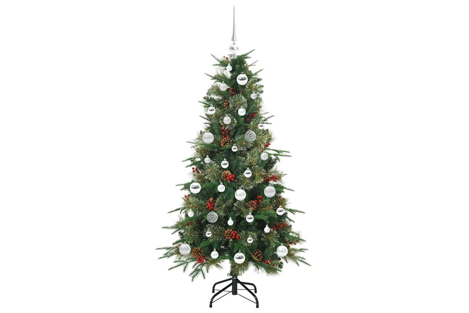 Vidaxl Artificial Hinged Christmas Tree Green 150 Cm Pe And Pvc-4