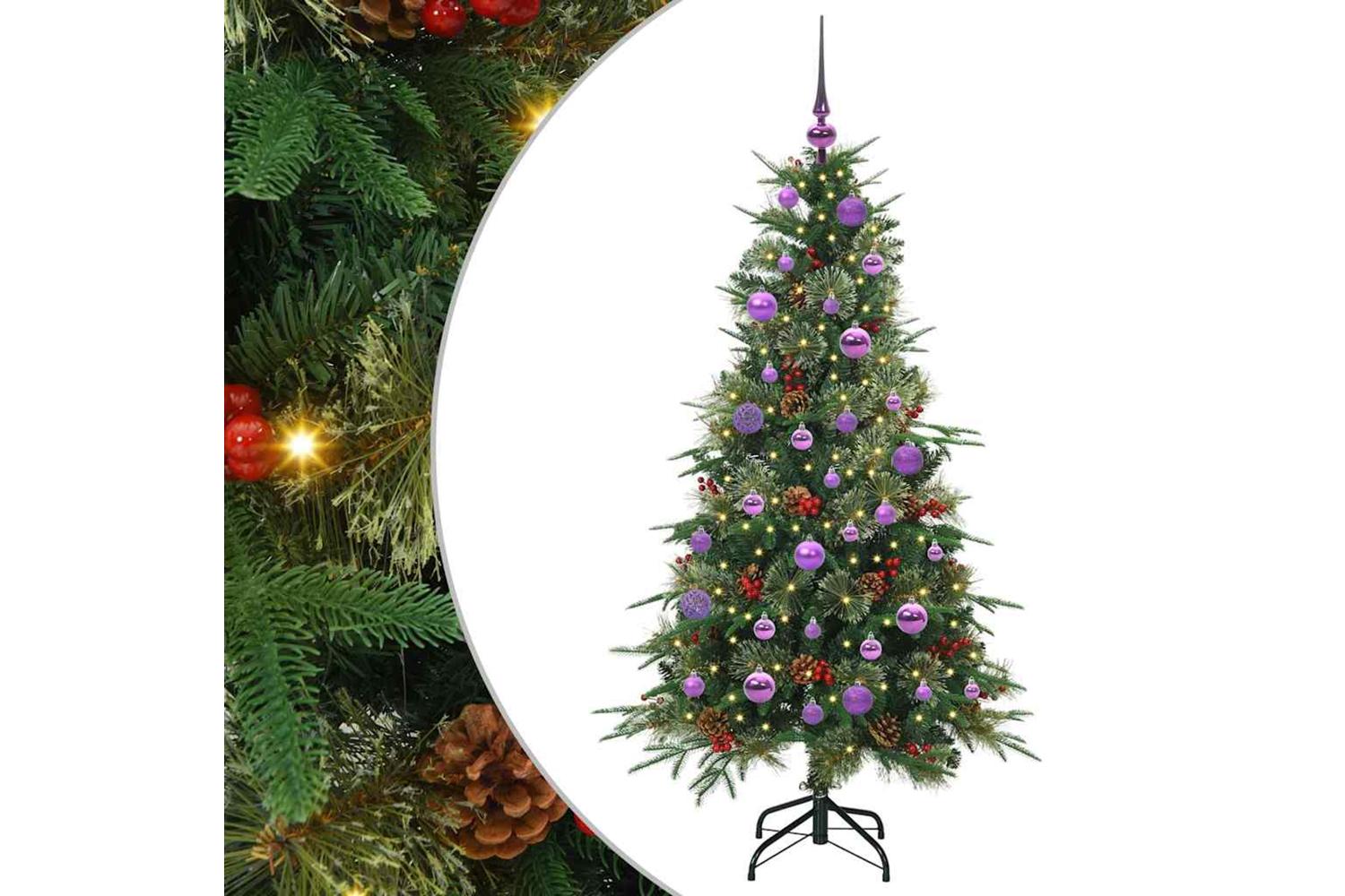 Vidaxl Artificial Hinged Christmas Tree Green 150 Cm Pe And Pvc-2