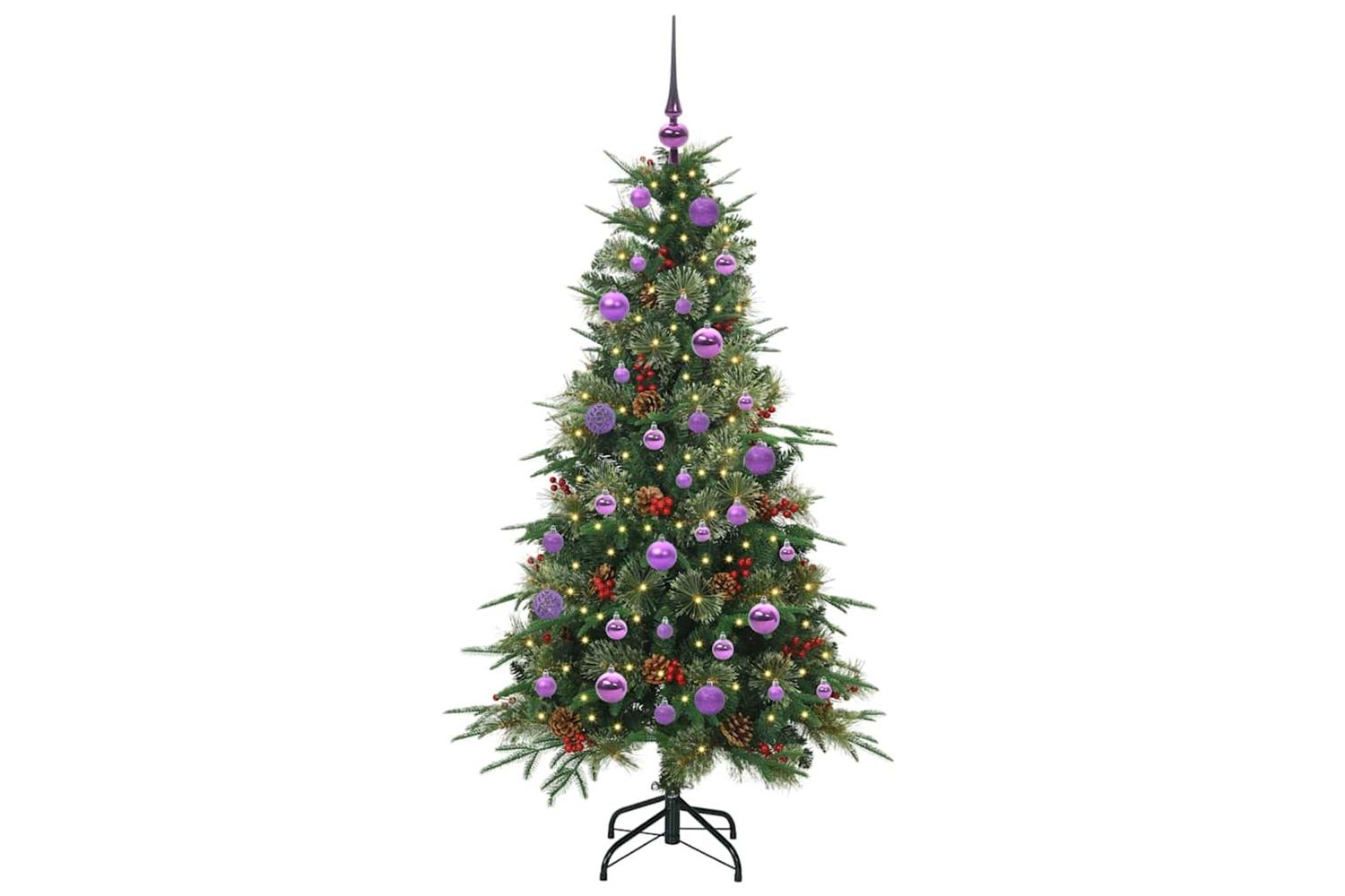 Vidaxl Artificial Hinged Christmas Tree Green 150 Cm Pe And Pvc-3