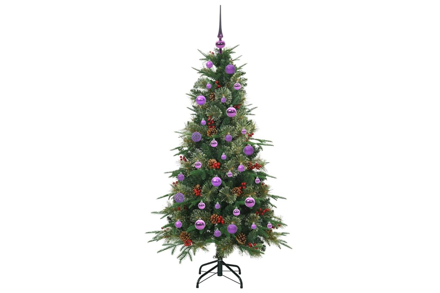 Vidaxl Artificial Hinged Christmas Tree Green 150 Cm Pe And Pvc-4