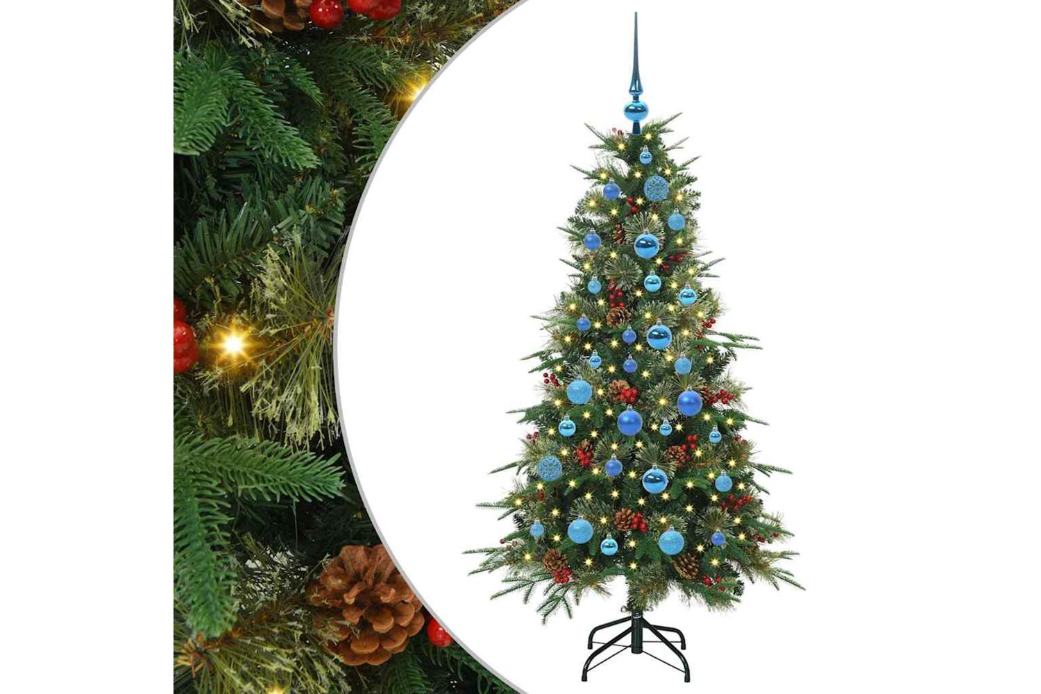 Vidaxl Artificial Hinged Christmas Tree Green 150 Cm Pe And Pvc-2