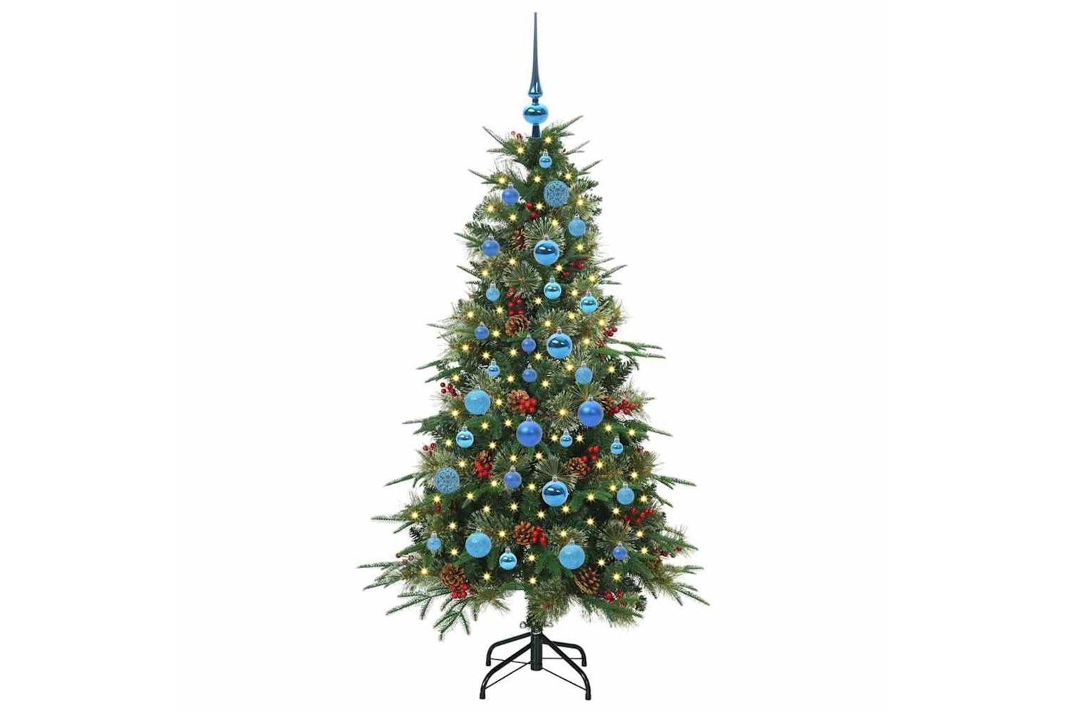 Vidaxl Artificial Hinged Christmas Tree Green 150 Cm Pe And Pvc-3