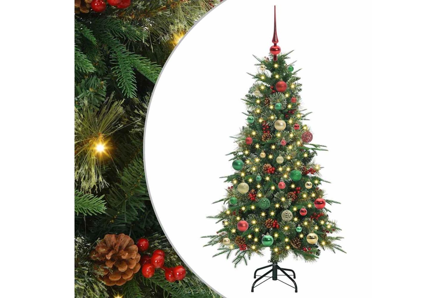 Vidaxl Artificial Hinged Christmas Tree Green 150 Cm Pe And Pvc-2