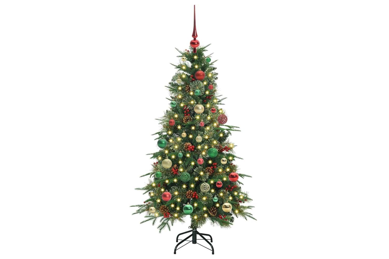 Vidaxl Artificial Hinged Christmas Tree Green 150 Cm Pe And Pvc-3