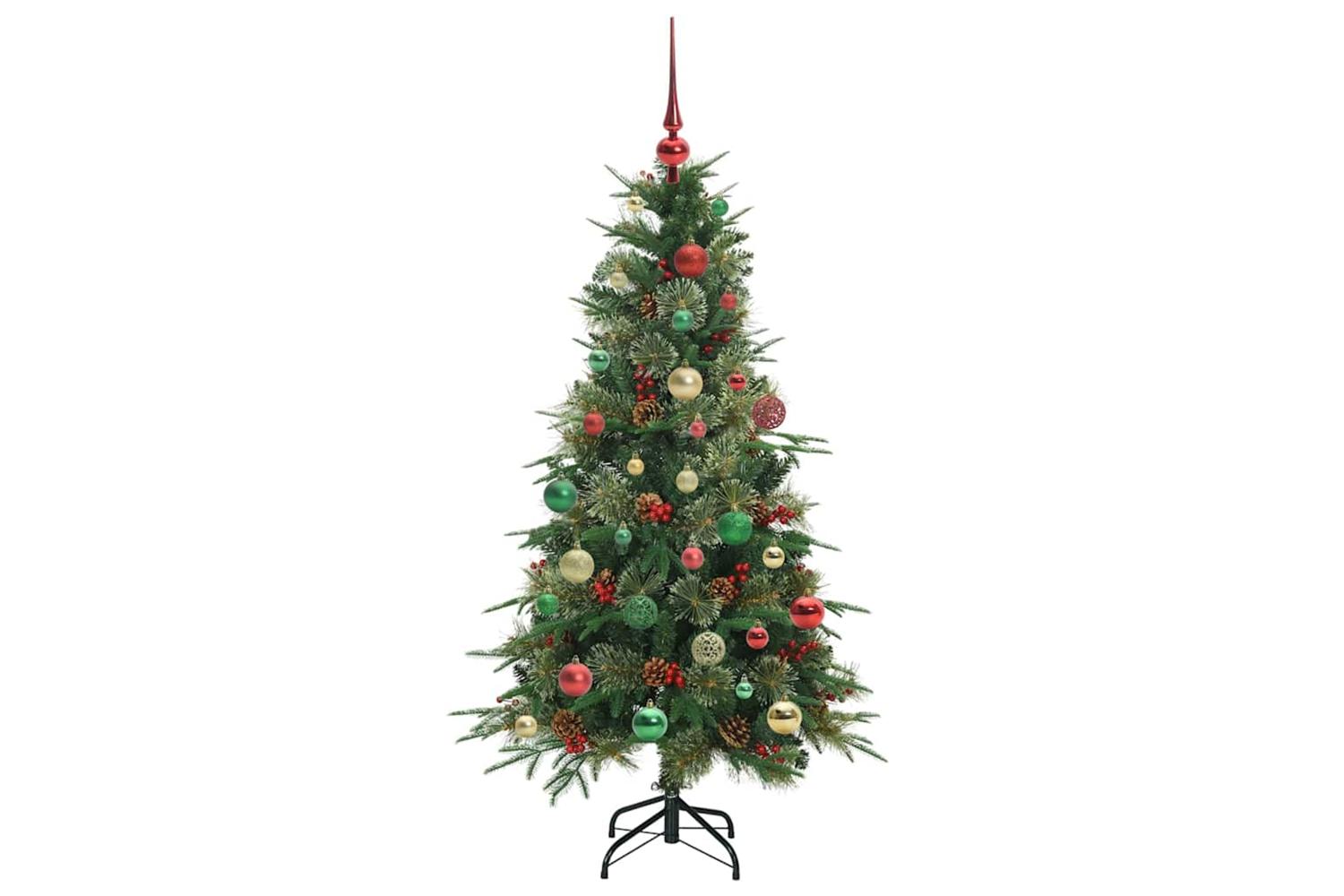Vidaxl Artificial Hinged Christmas Tree Green 150 Cm Pe And Pvc-6