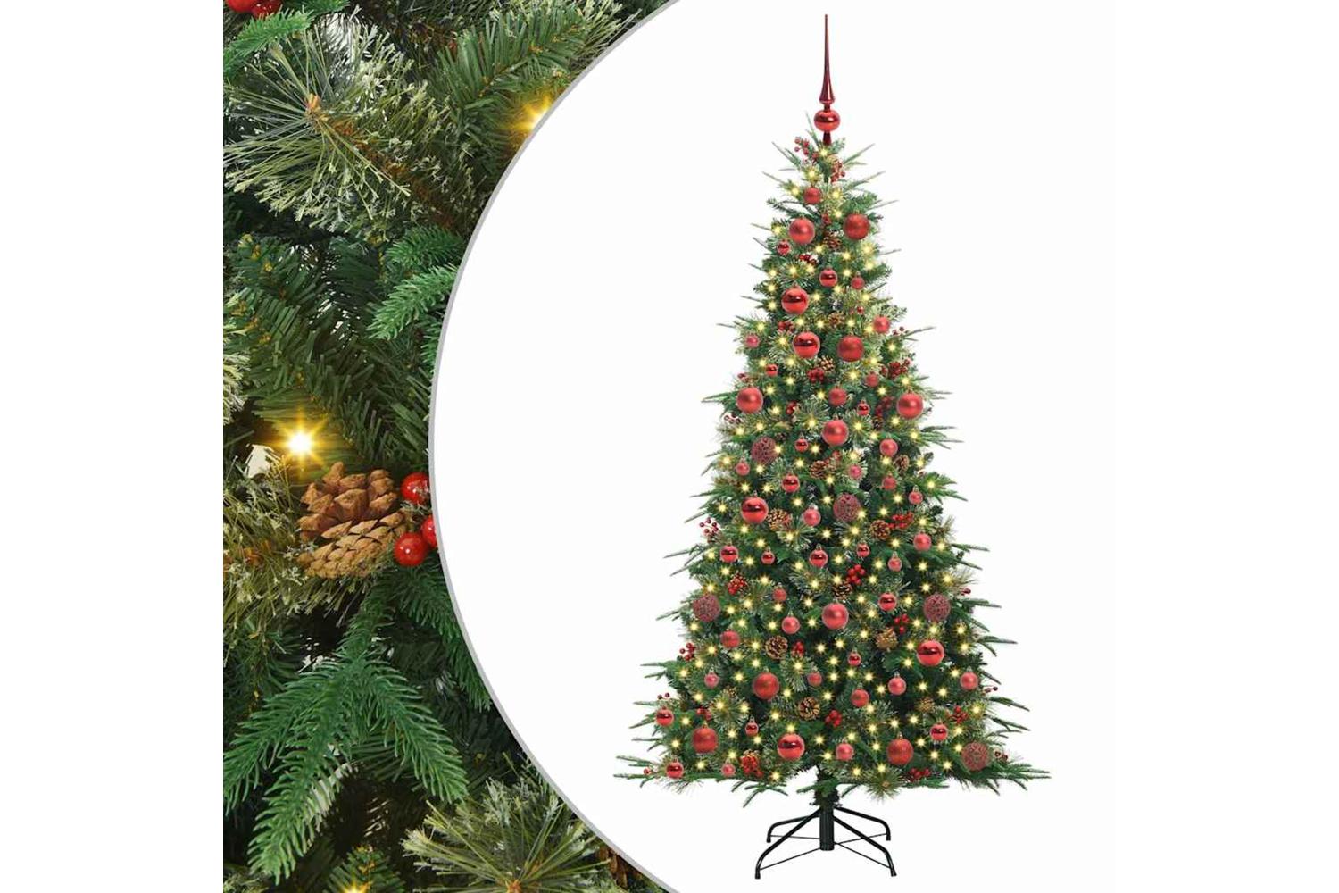 Vidaxl Artificial Hinged Christmas Tree Green 180 Cm Pe And Pvc-2