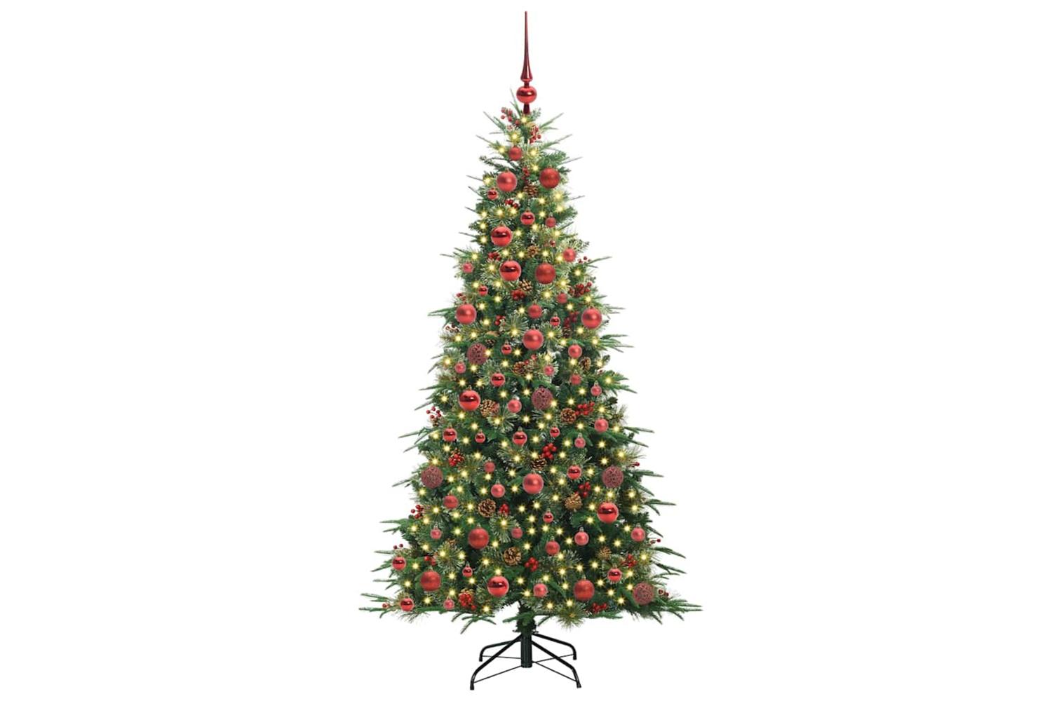 Vidaxl Artificial Hinged Christmas Tree Green 180 Cm Pe And Pvc-3