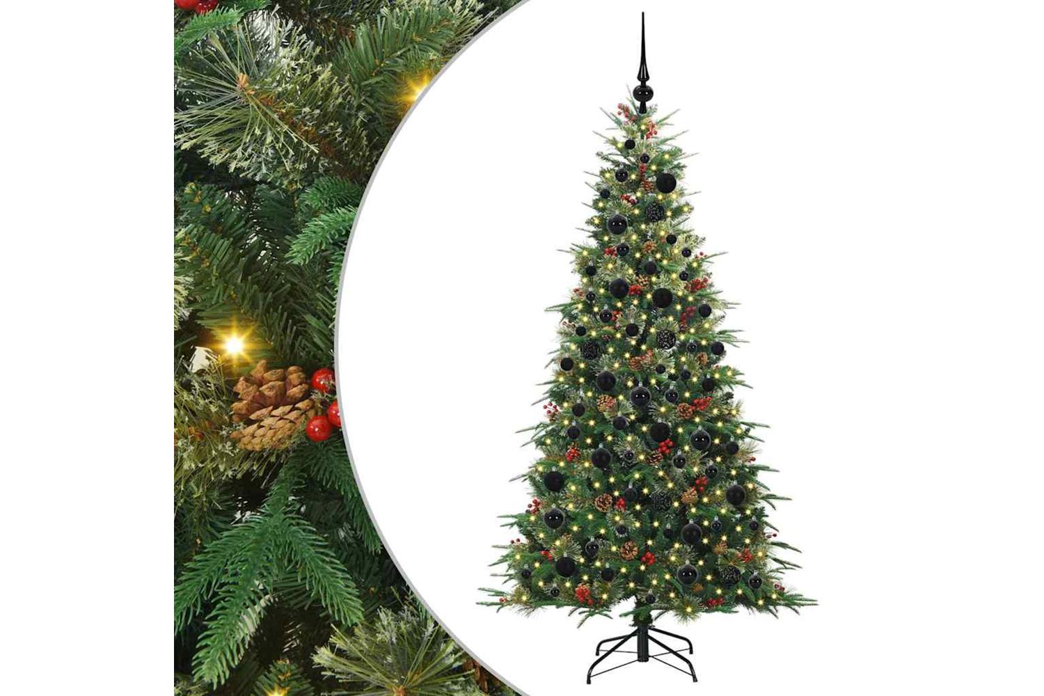 Vidaxl Artificial Hinged Christmas Tree Green 180 Cm Pe And Pvc-2