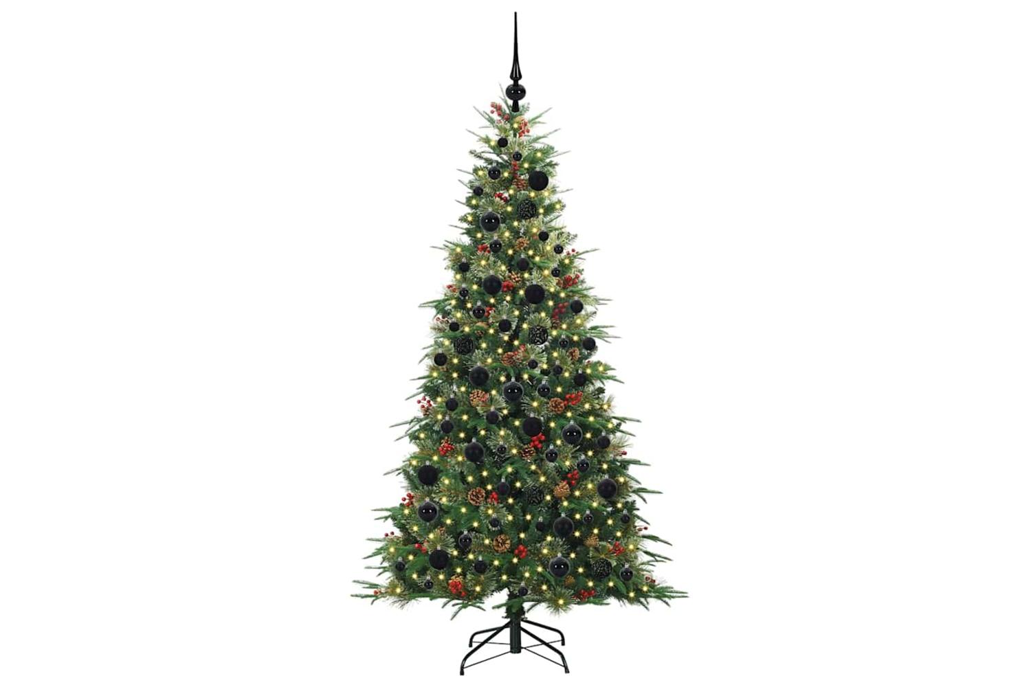Vidaxl Artificial Hinged Christmas Tree Green 180 Cm Pe And Pvc-3