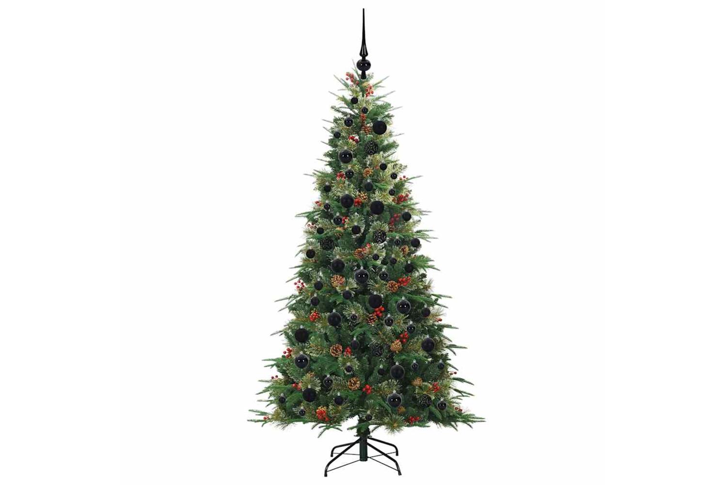 Vidaxl Artificial Hinged Christmas Tree Green 180 Cm Pe And Pvc-4