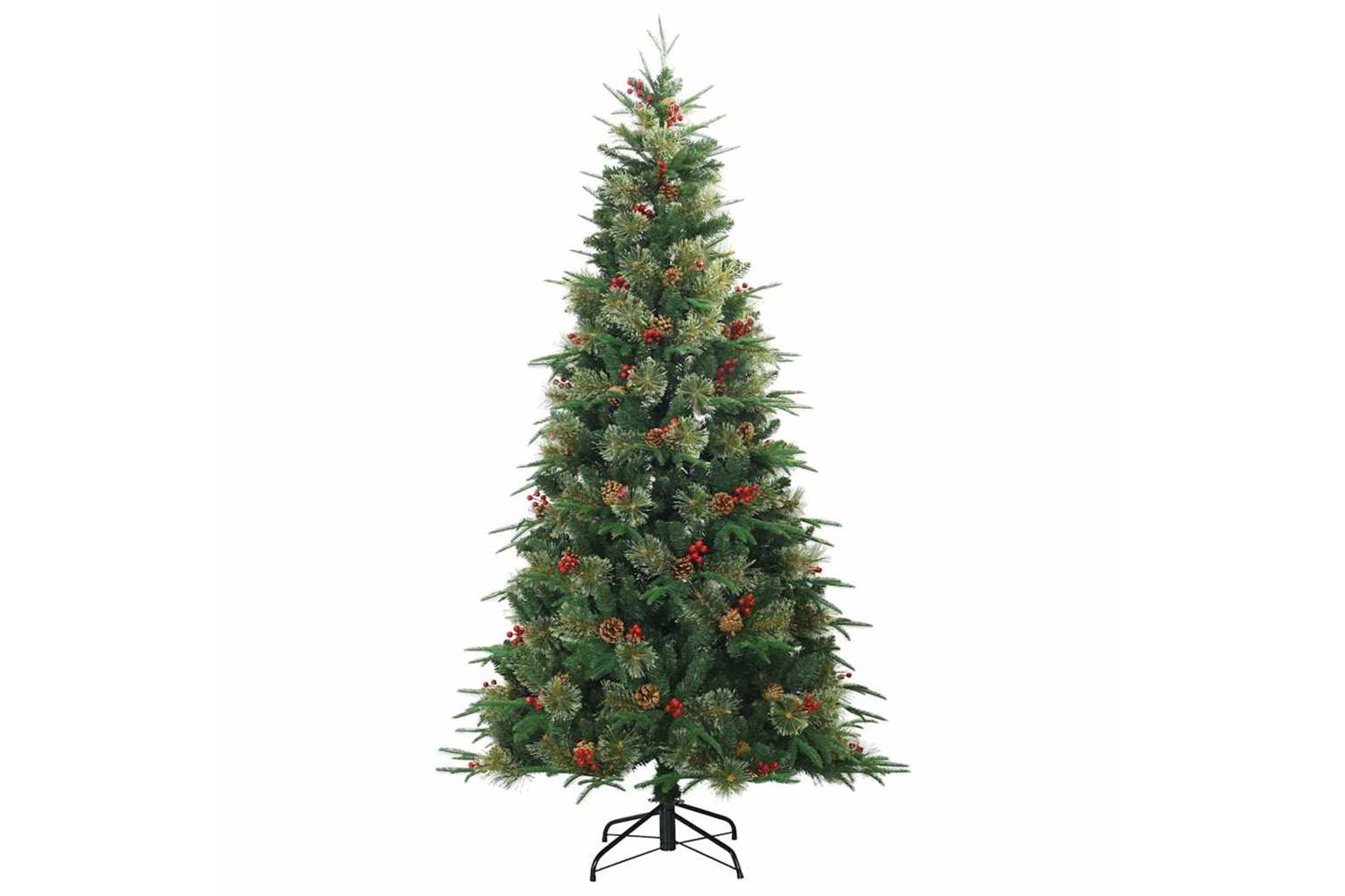 Vidaxl Artificial Hinged Christmas Tree Green 180 Cm Pe And Pvc-5