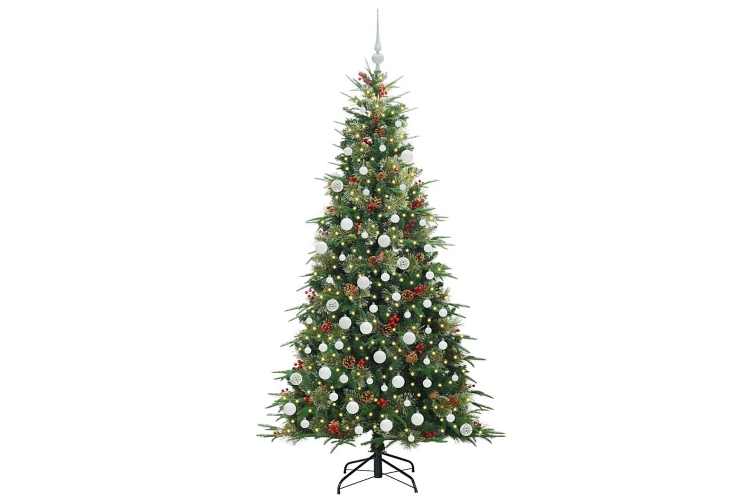 Vidaxl Artificial Hinged Christmas Tree Green 180 Cm Pe And Pvc-3