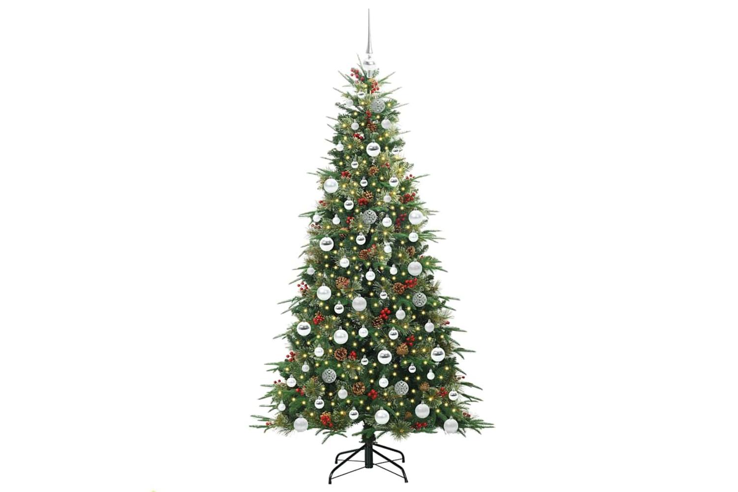 Vidaxl Artificial Hinged Christmas Tree Green 180 Cm Pe And Pvc-3