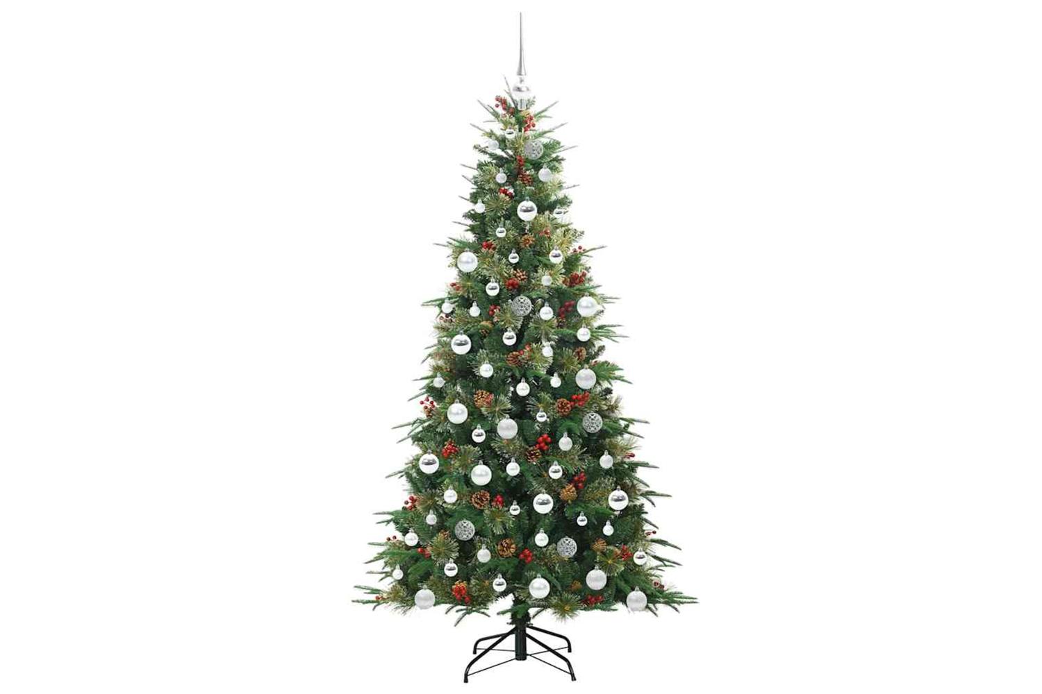 Vidaxl Artificial Hinged Christmas Tree Green 180 Cm Pe And Pvc-4
