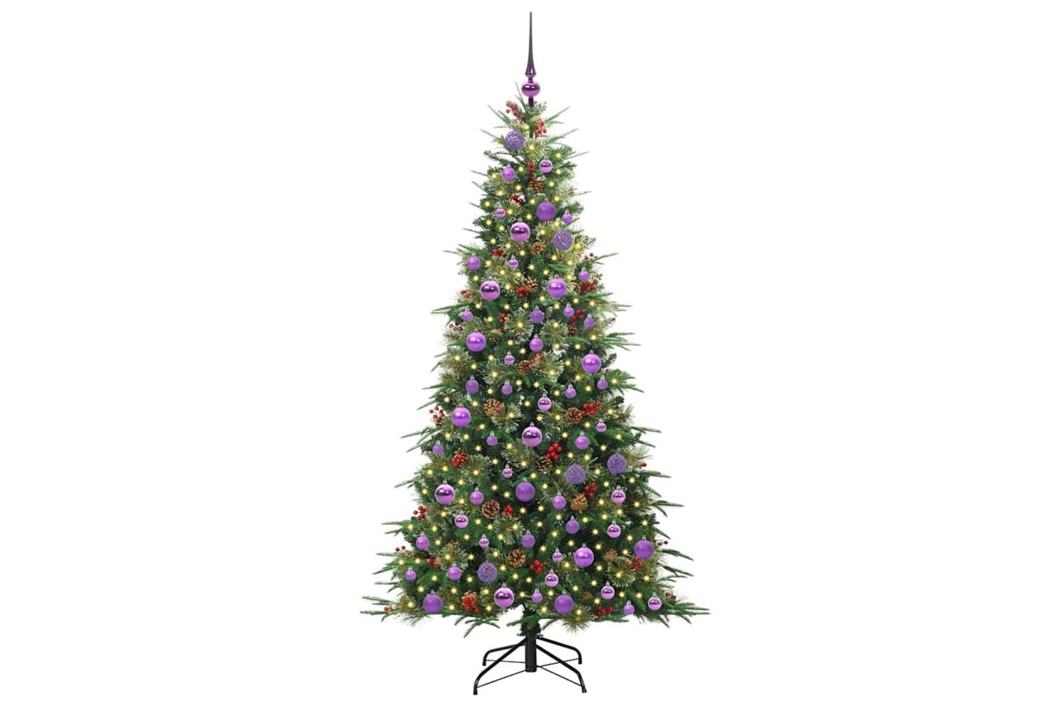 Vidaxl Artificial Hinged Christmas Tree Green 180 Cm Pe And Pvc-3