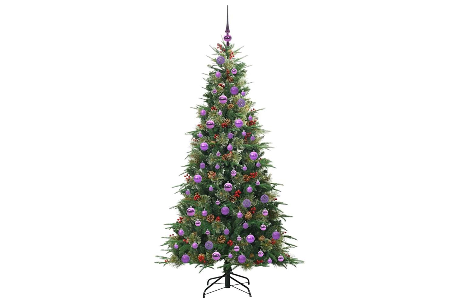 Vidaxl Artificial Hinged Christmas Tree Green 180 Cm Pe And Pvc-4