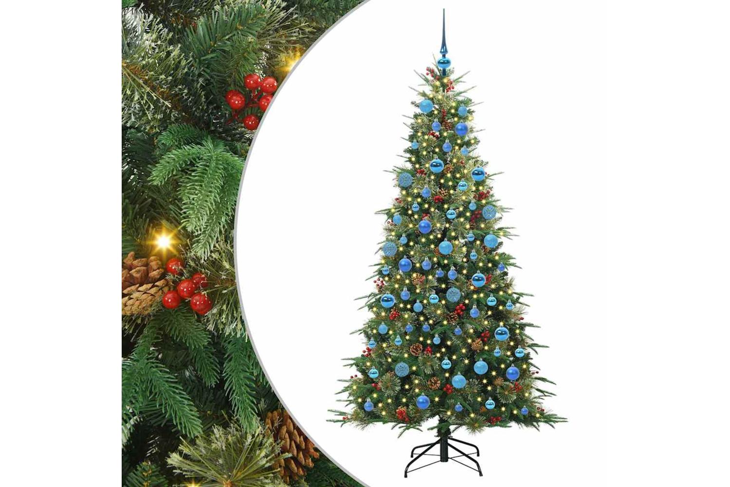 Vidaxl Artificial Hinged Christmas Tree Green 180 Cm Pe And Pvc-2