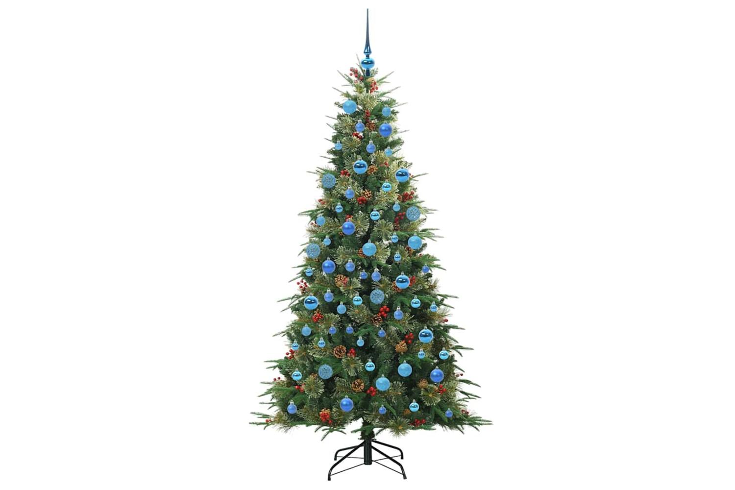 Vidaxl Artificial Hinged Christmas Tree Green 180 Cm Pe And Pvc-4