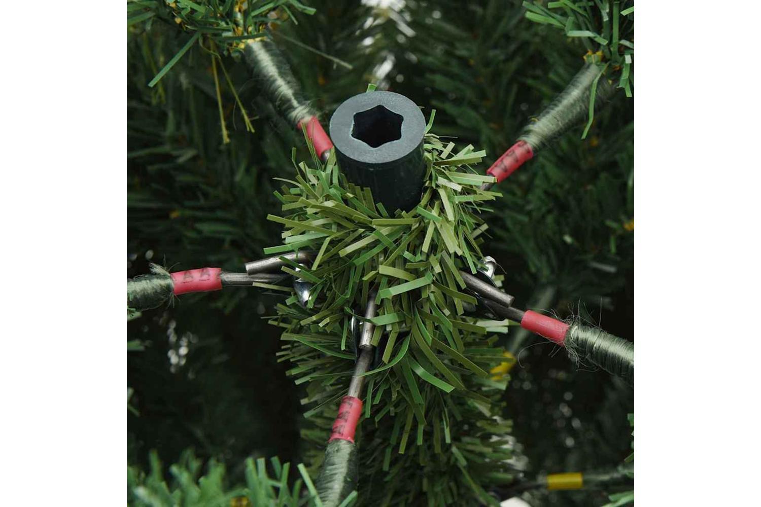 Vidaxl Artificial Hinged Christmas Tree Green 210 Cm Pe And Pvc-9