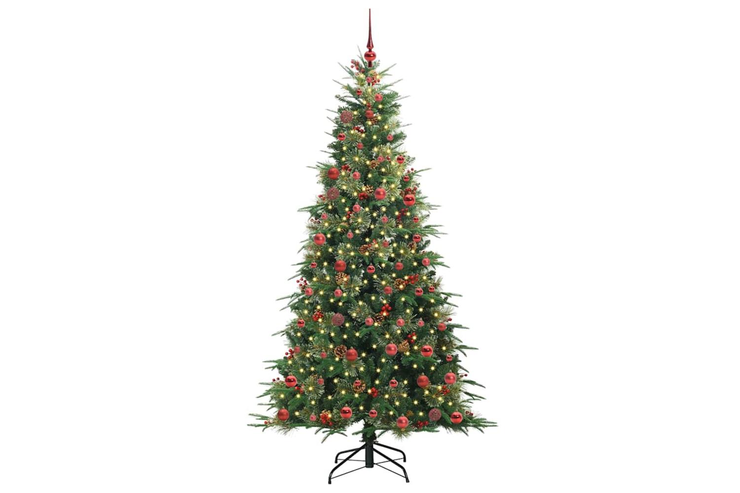 Vidaxl Artificial Hinged Christmas Tree Green 210 Cm Pe And Pvc-3
