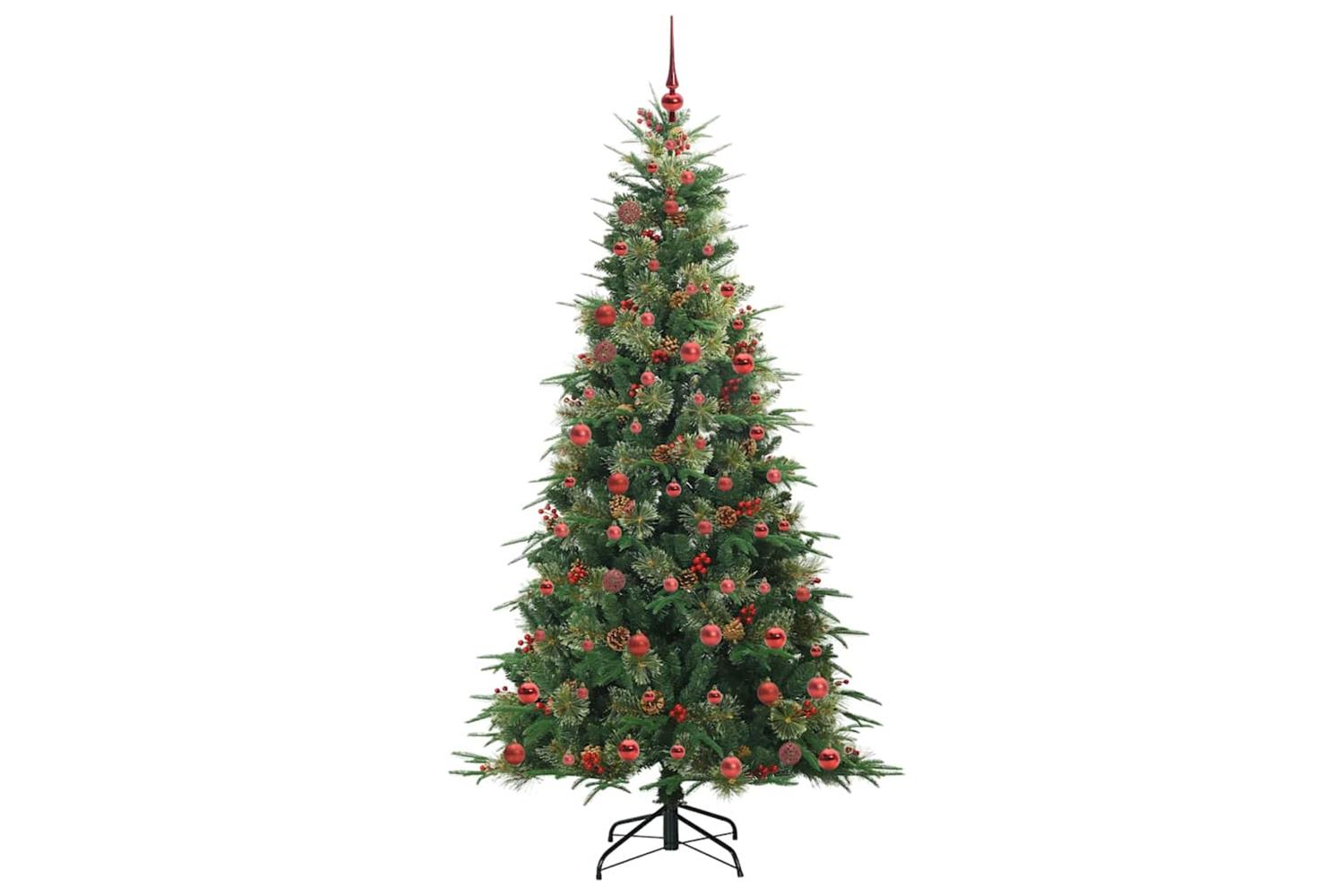 Vidaxl Artificial Hinged Christmas Tree Green 210 Cm Pe And Pvc-4