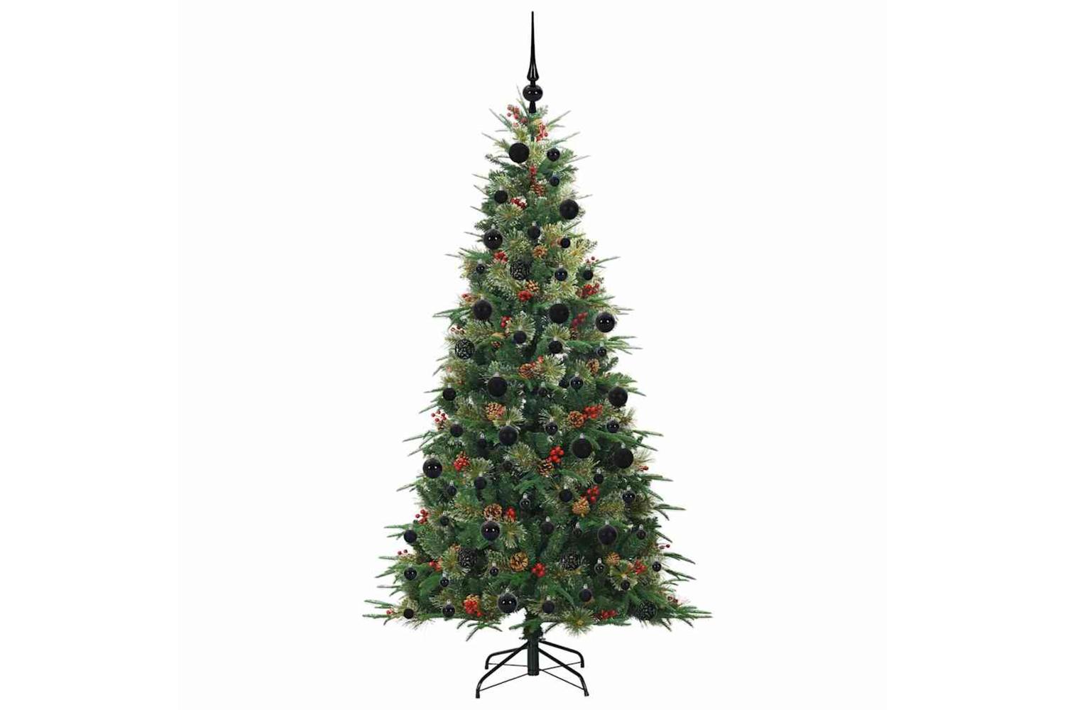 Vidaxl Artificial Hinged Christmas Tree Green 210 Cm Pe And Pvc-4