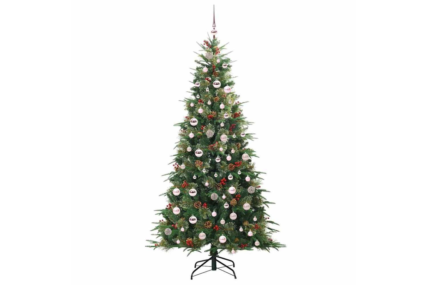 Vidaxl Artificial Hinged Christmas Tree Green 210 Cm Pe And Pvc-4