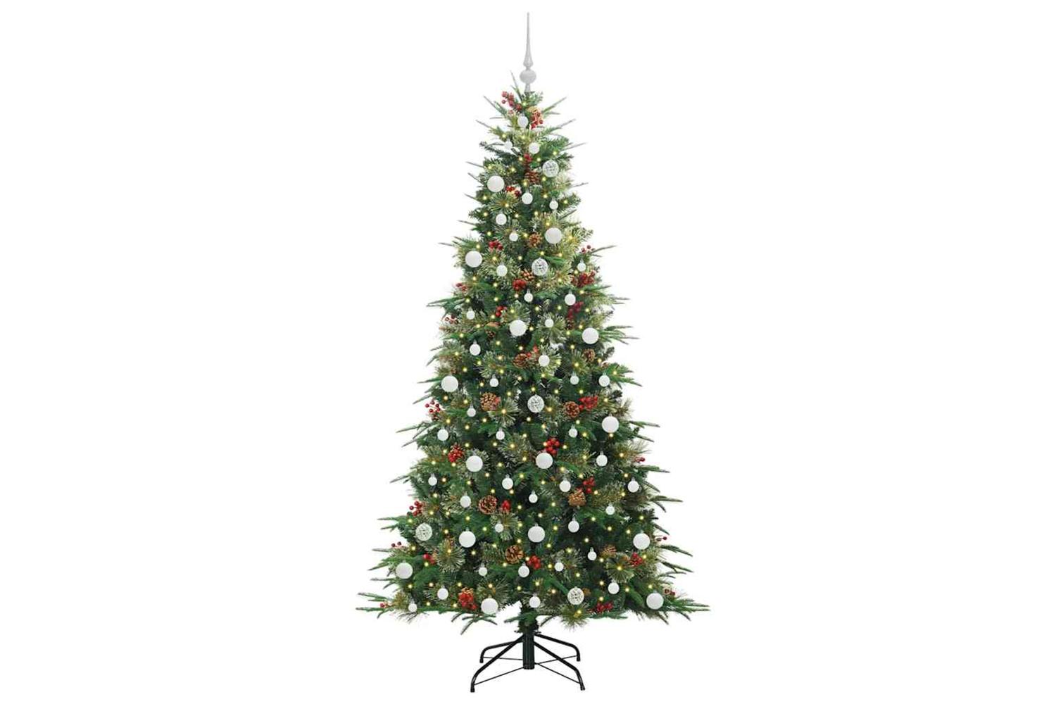 Vidaxl Artificial Hinged Christmas Tree Green 210 Cm Pe And Pvc-3