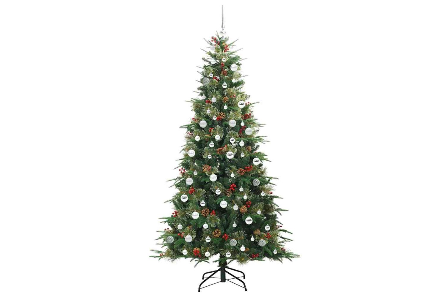 Vidaxl Artificial Hinged Christmas Tree Green 210 Cm Pe And Pvc-4