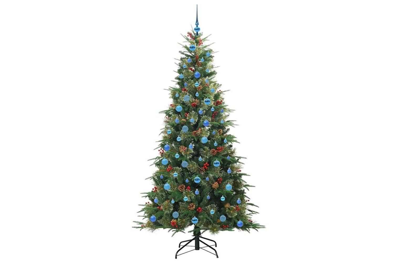 Vidaxl Artificial Hinged Christmas Tree Green 210 Cm Pe And Pvc-4