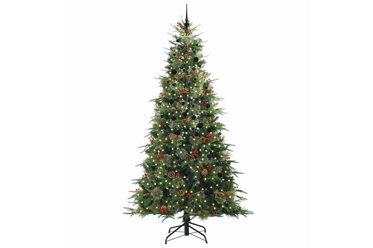 Vidaxl Artificial Hinged Christmas Tree Green 240 Cm Pe And Pvc-3