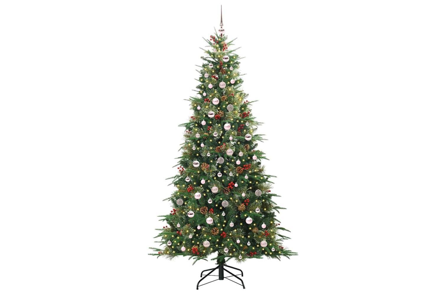 Vidaxl Artificial Hinged Christmas Tree Green 240 Cm Pe And Pvc-3
