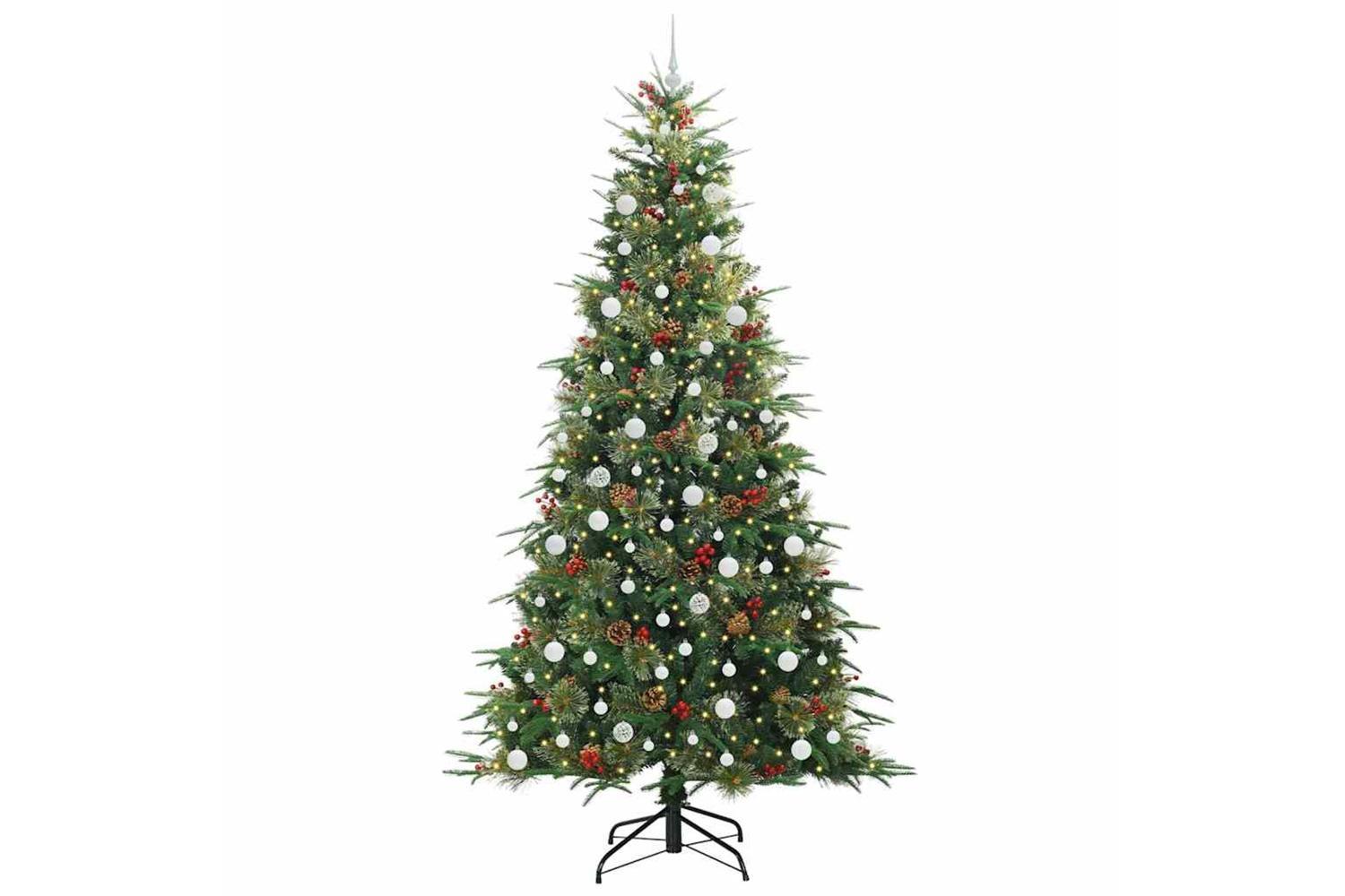 Vidaxl Artificial Hinged Christmas Tree Green 240 Cm Pe And Pvc-3