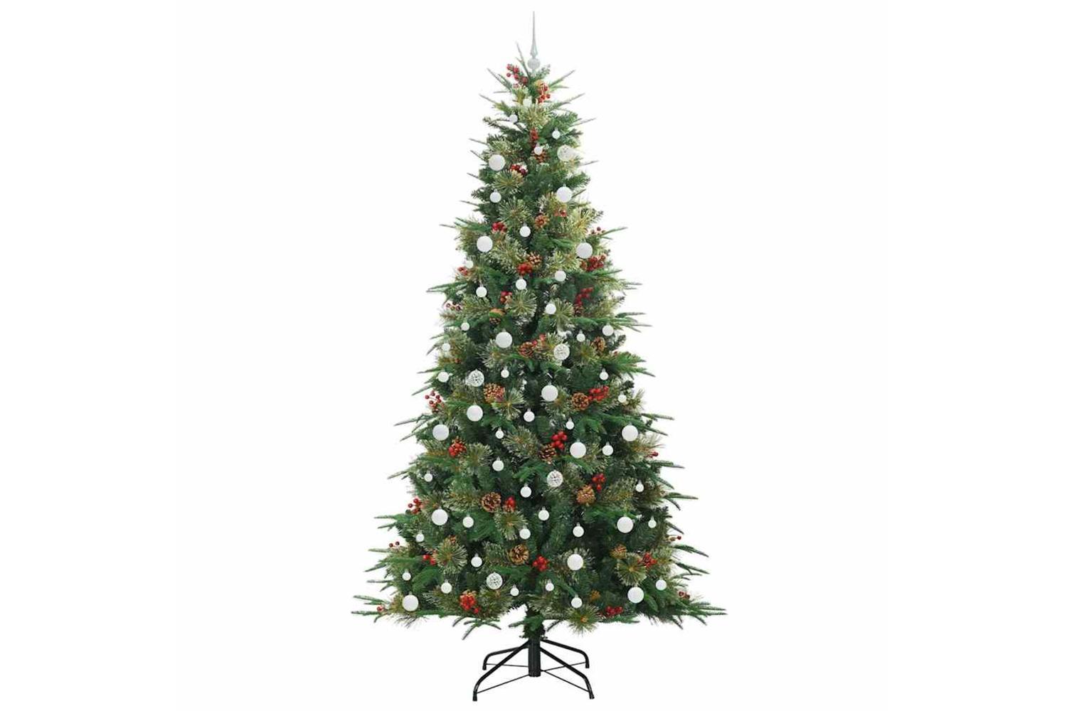 Vidaxl Artificial Hinged Christmas Tree Green 240 Cm Pe And Pvc-4