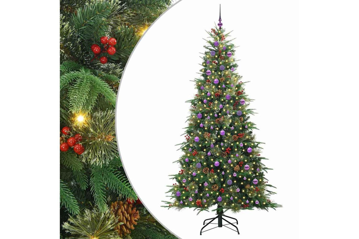 Vidaxl Artificial Hinged Christmas Tree Green 240 Cm Pe And Pvc-2