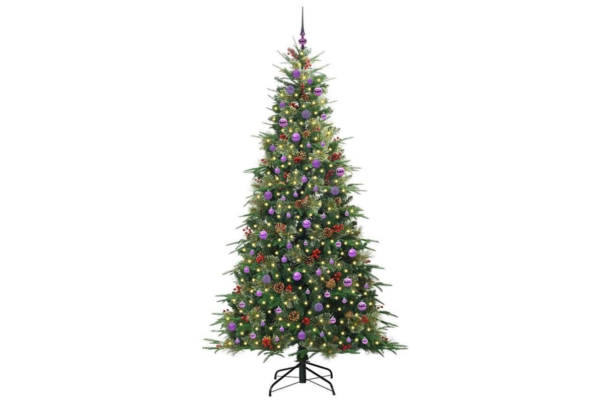 Vidaxl Artificial Hinged Christmas Tree Green 240 Cm Pe And Pvc-3