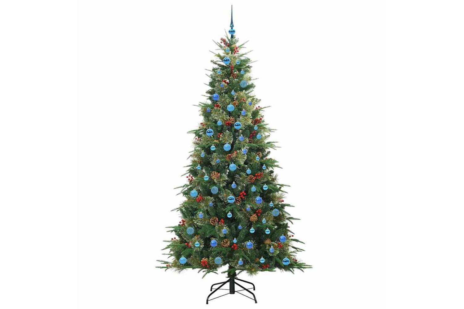 Vidaxl Artificial Hinged Christmas Tree Green 240 Cm Pe And Pvc-4