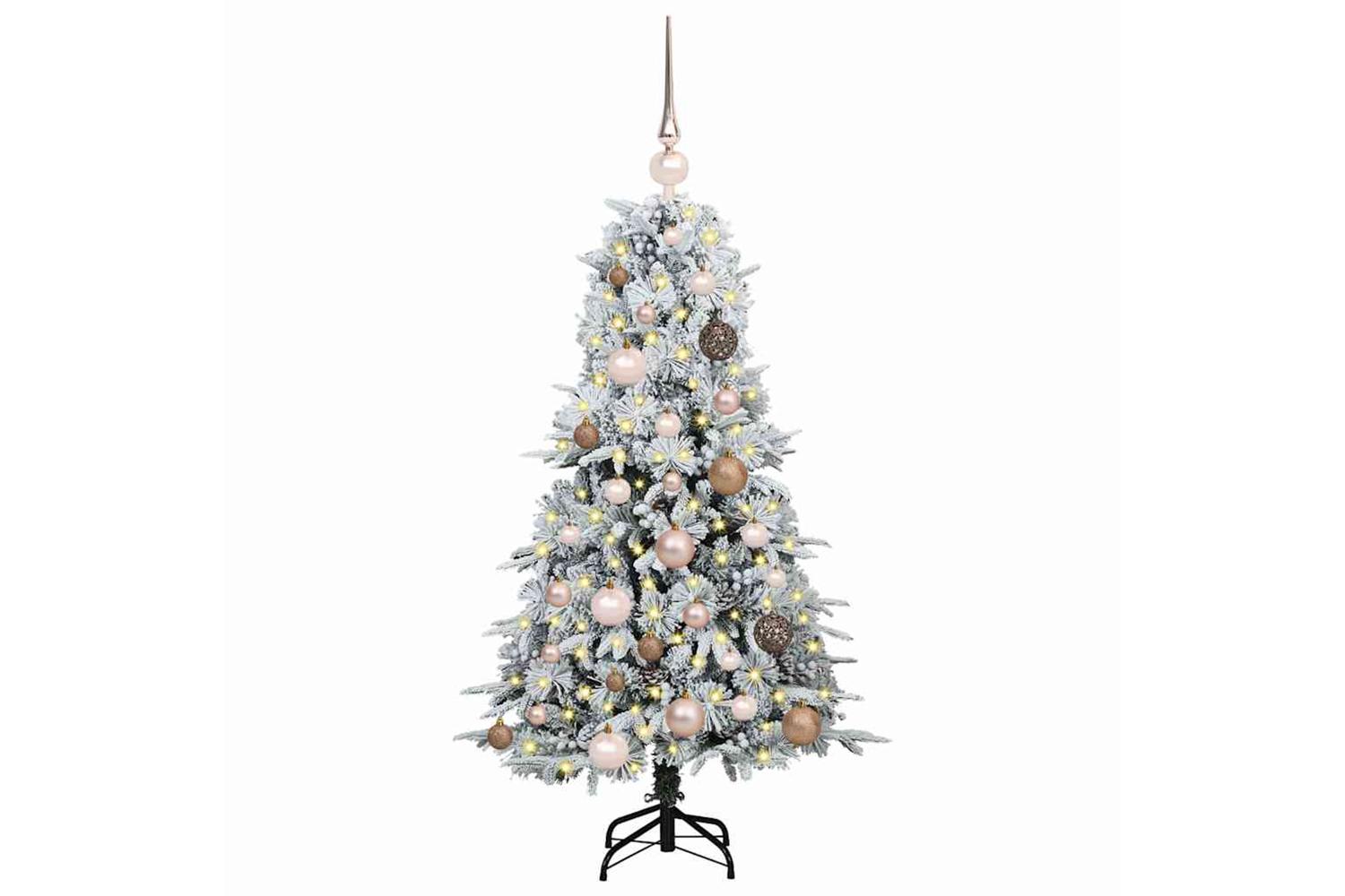 Vidaxl Artificial Hinged Christmas Tree Green 120 Cm Pe And Pvc-3