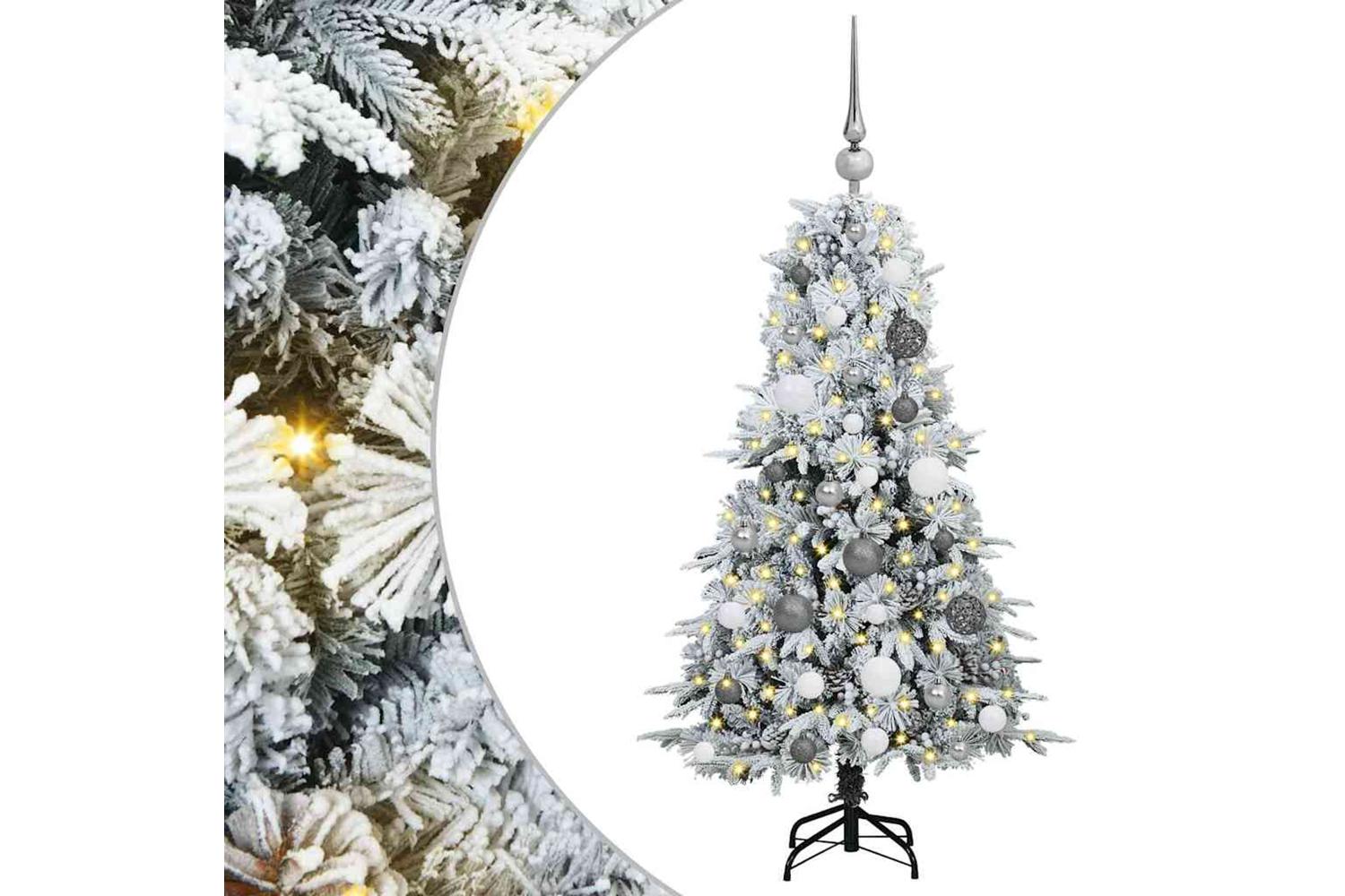 Vidaxl Artificial Hinged Christmas Tree Green 120 Cm Pe And Pvc-2