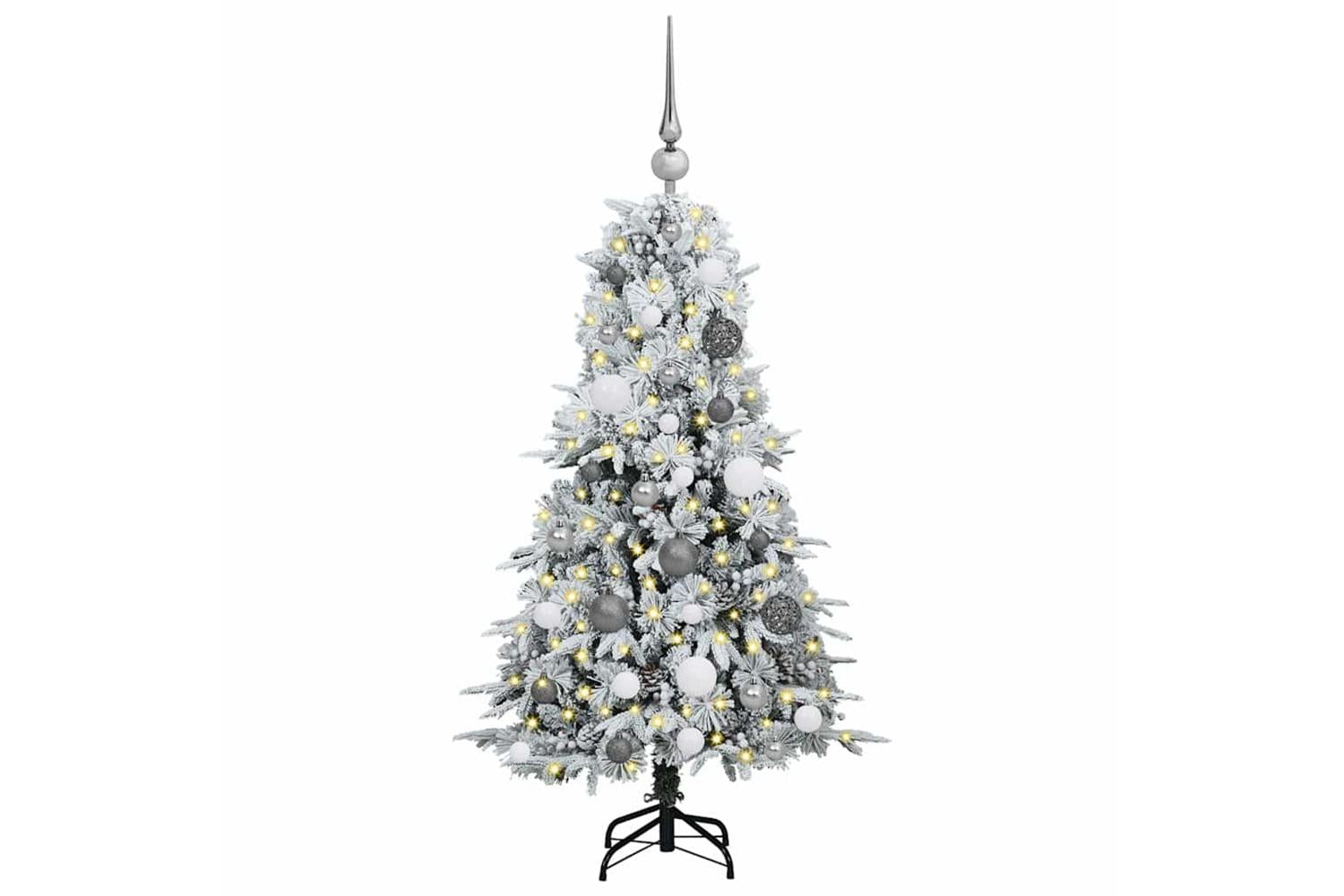 Vidaxl Artificial Hinged Christmas Tree Green 120 Cm Pe And Pvc-3