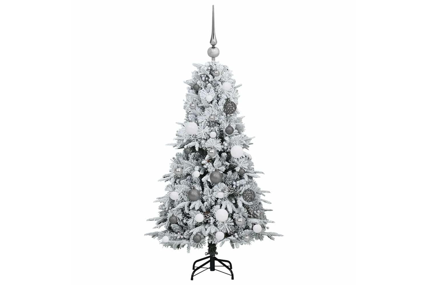 Vidaxl Artificial Hinged Christmas Tree Green 120 Cm Pe And Pvc-5