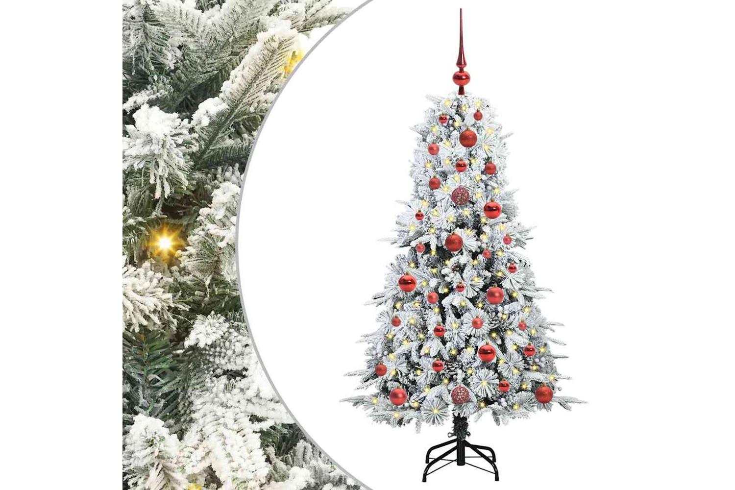 Vidaxl Artificial Hinged Christmas Tree Green 120 Cm Pe And Pvc-2